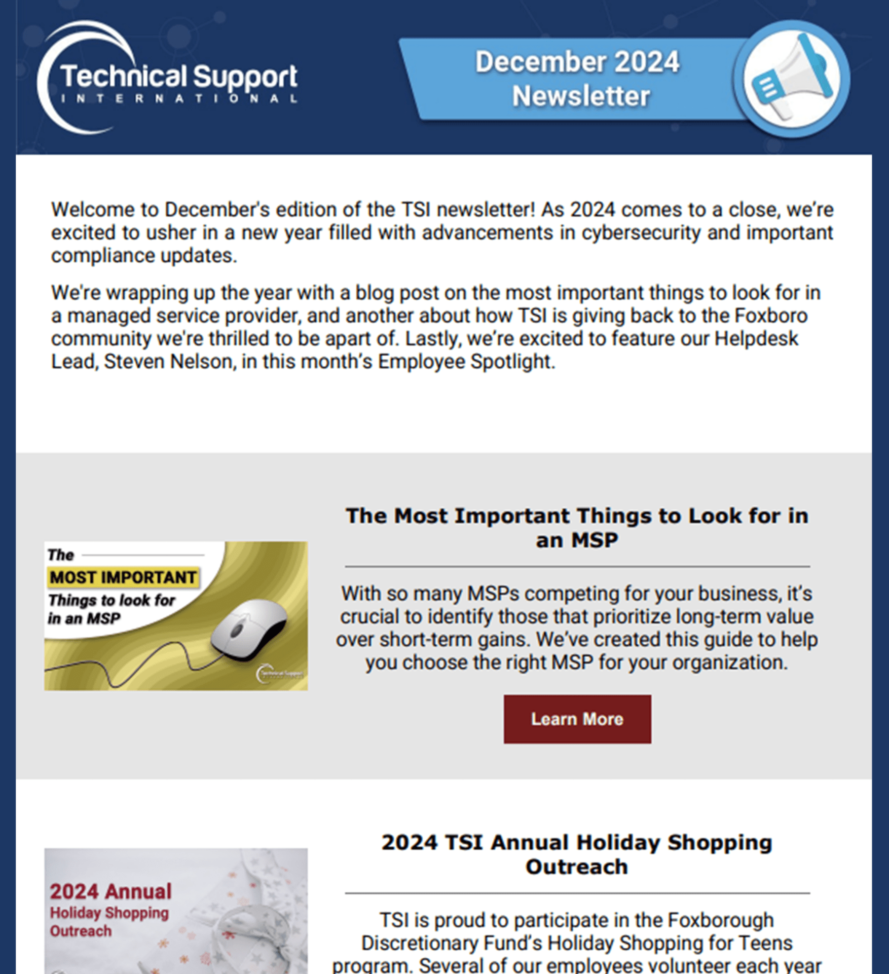 Dec 2024 Newsletter