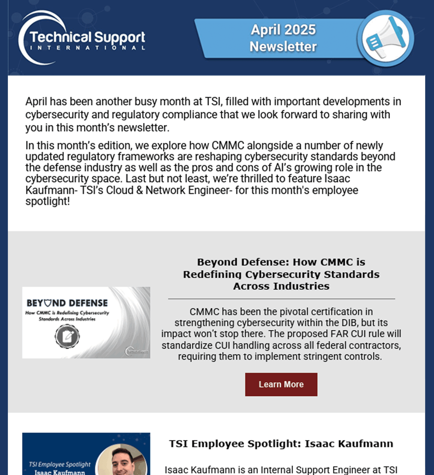 April 2025 Newsletter