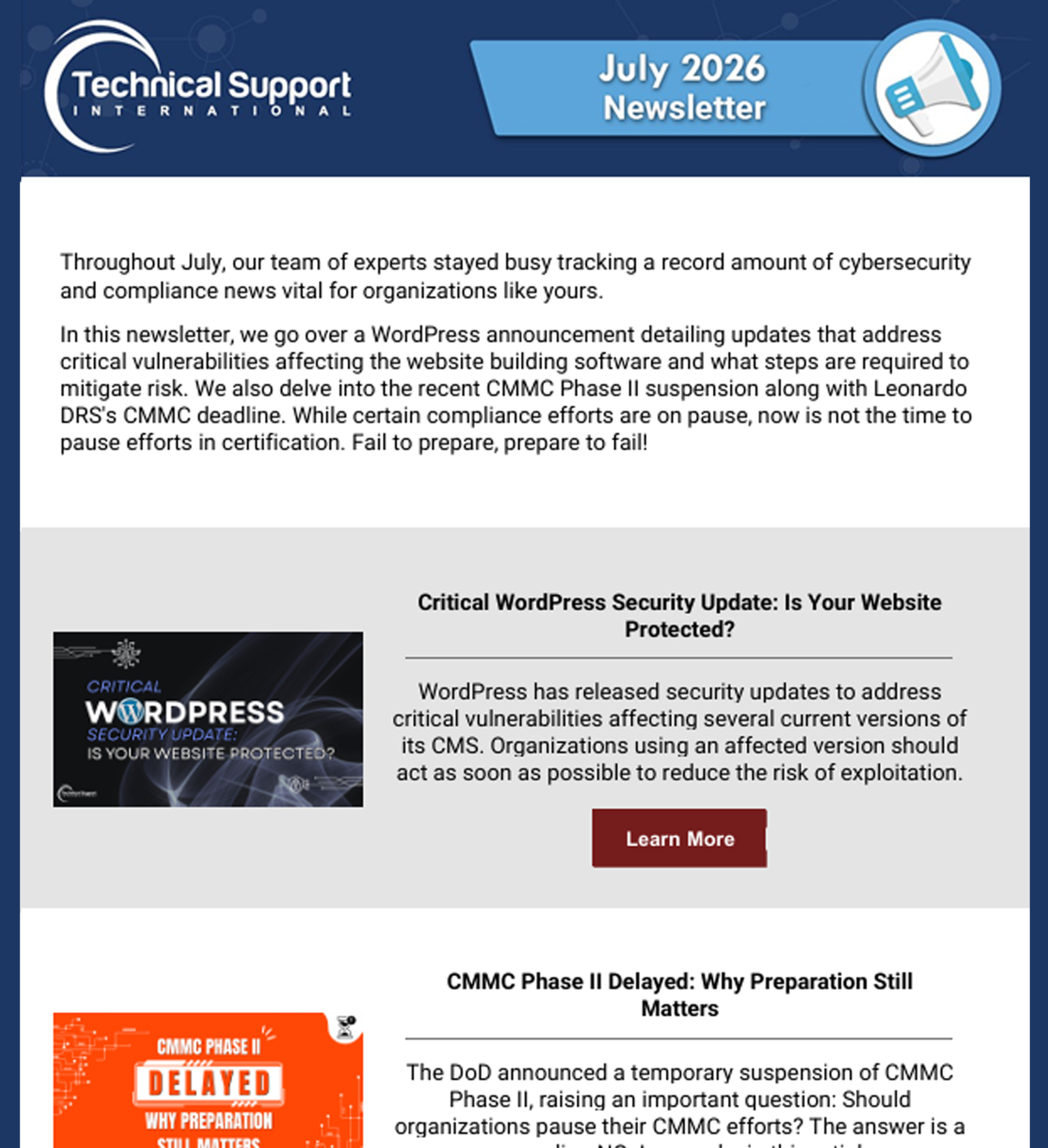 TSI July Newsletter Front Photo